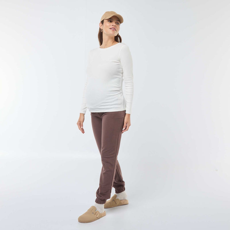 Tee-shirt de maternité côtelé