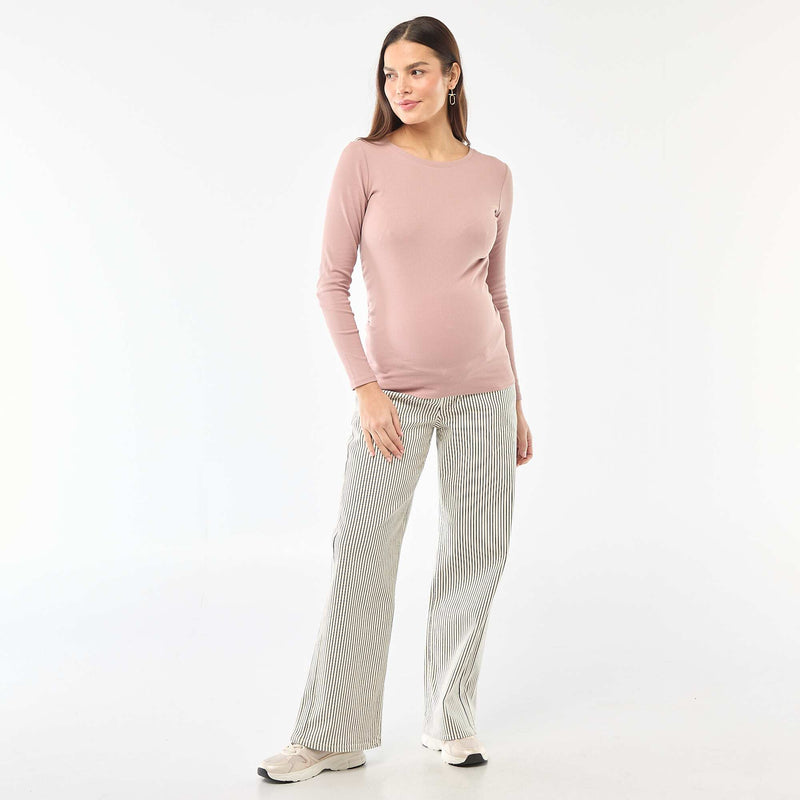 Tee-shirt de maternité côtelé