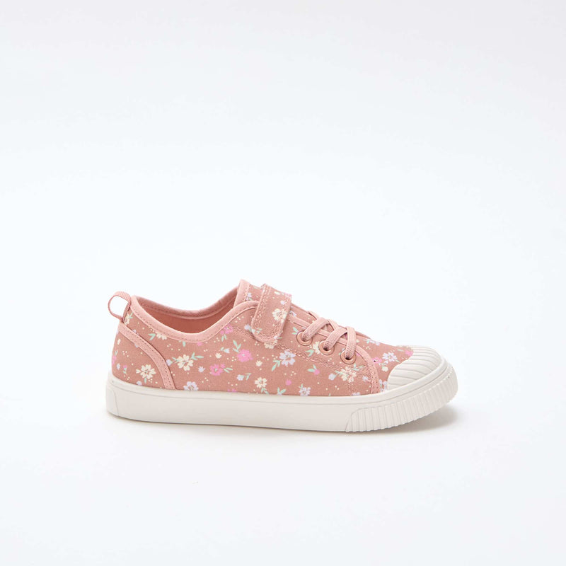 Baskets en toile imprimé damiers