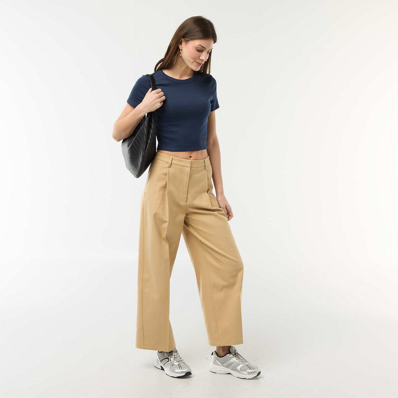 Tee-shirt crop top basique
