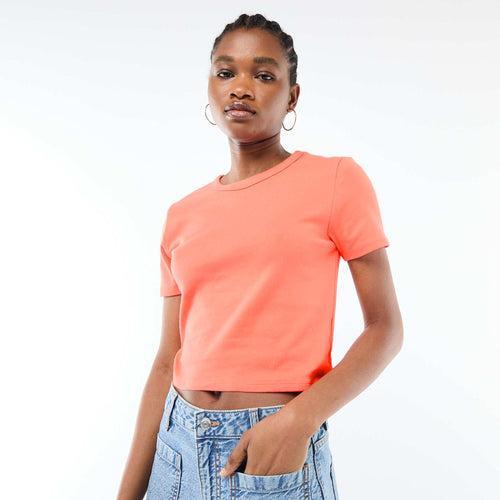 Tee-shirt crop top basique