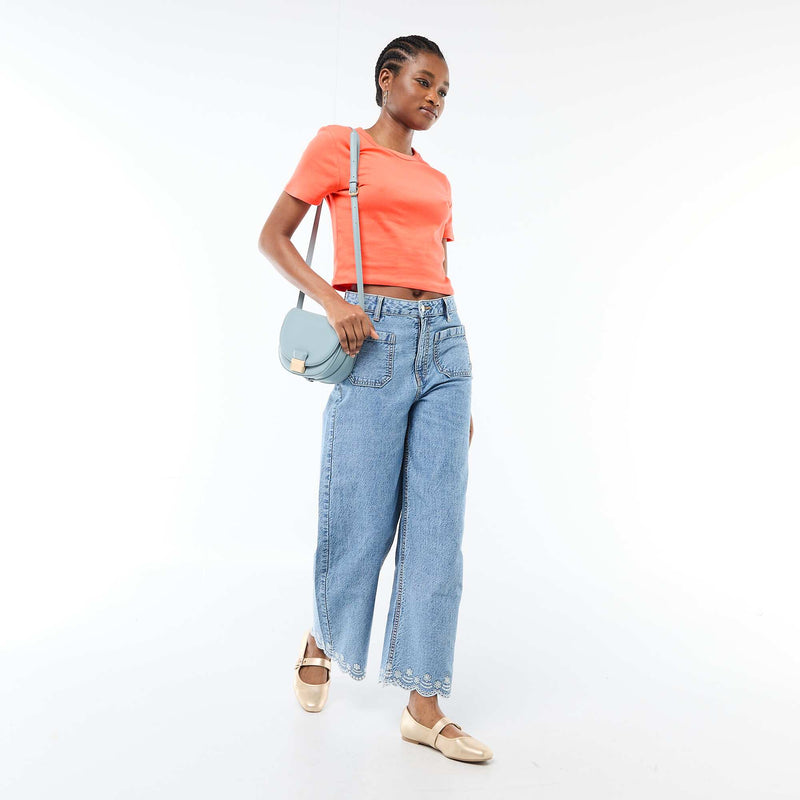 Tee-shirt crop top basique