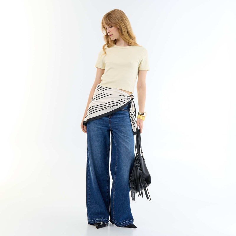 Tee-shirt crop top basique