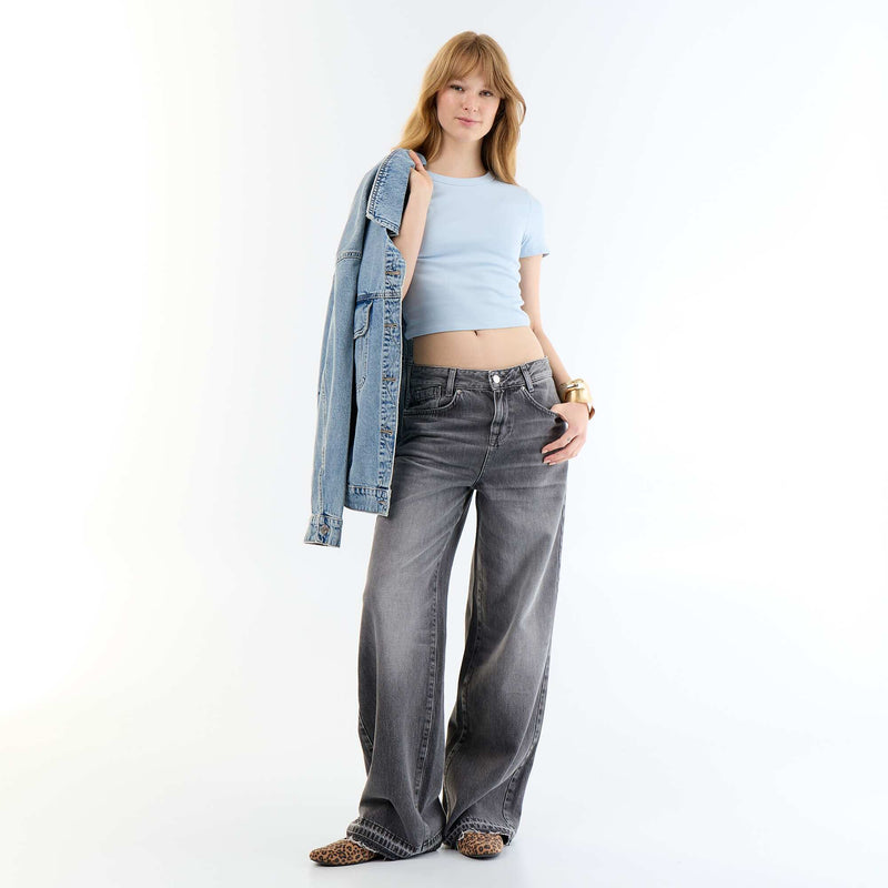 Tee-shirt crop top basique