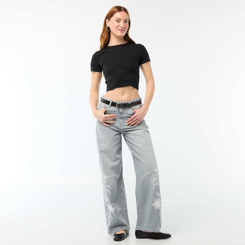Tee-shirt crop top basique