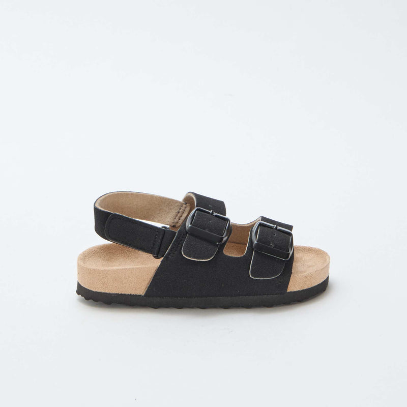 Sandales plates en suédine