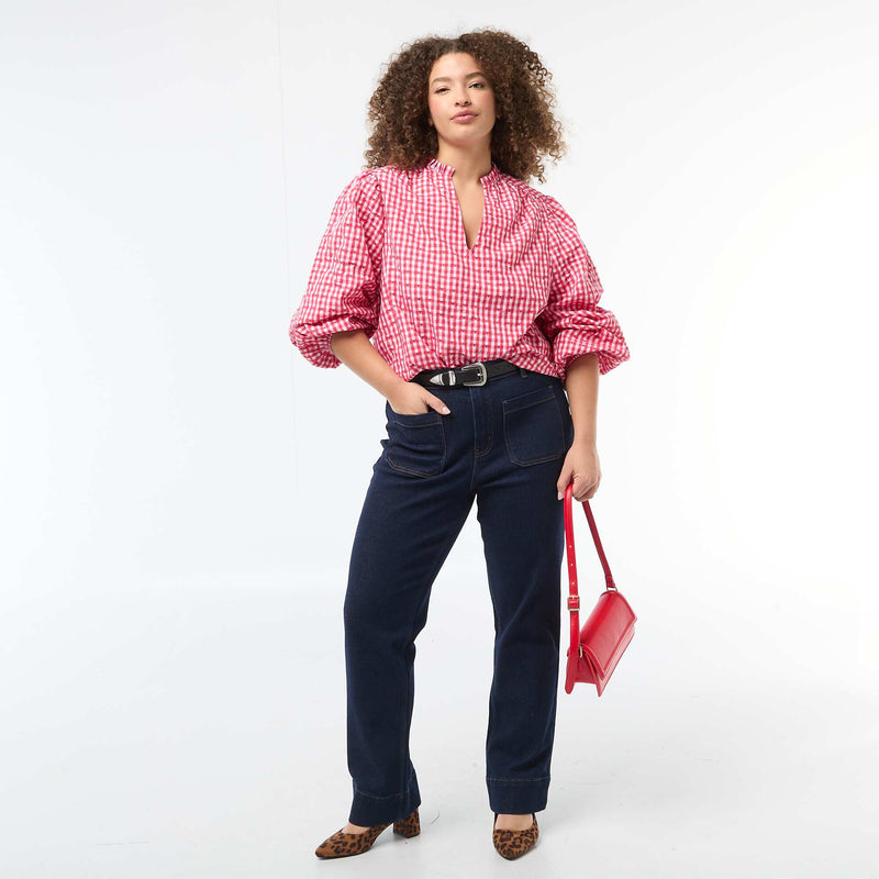 Chemisier vichy et motif cœurs