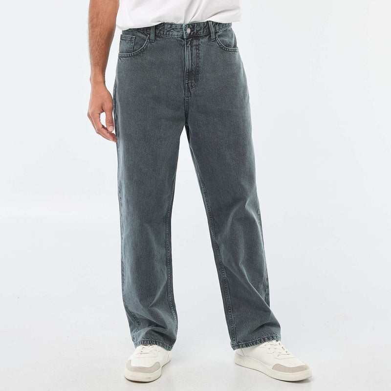 Pantalon baggy uni en twill