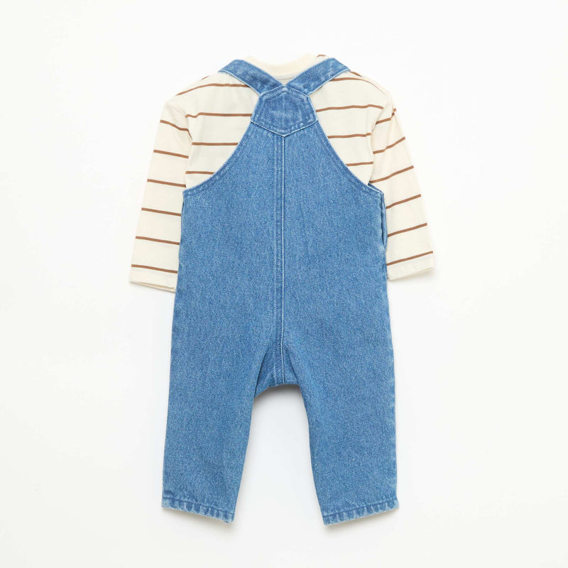 Ensemble t-shirt + salopette - 2 pièces