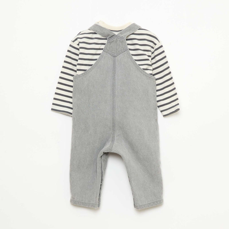 Ensemble t-shirt + salopette - 2 pièces