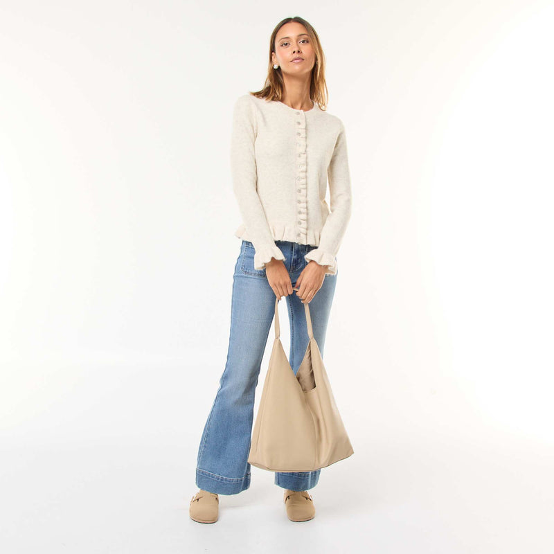 Gilet mouliné avec détails ondulés
