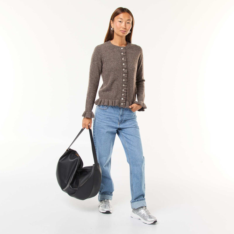Gilet mouliné avec détails ondulés