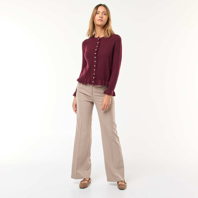 Gilet mouliné avec détails ondulés