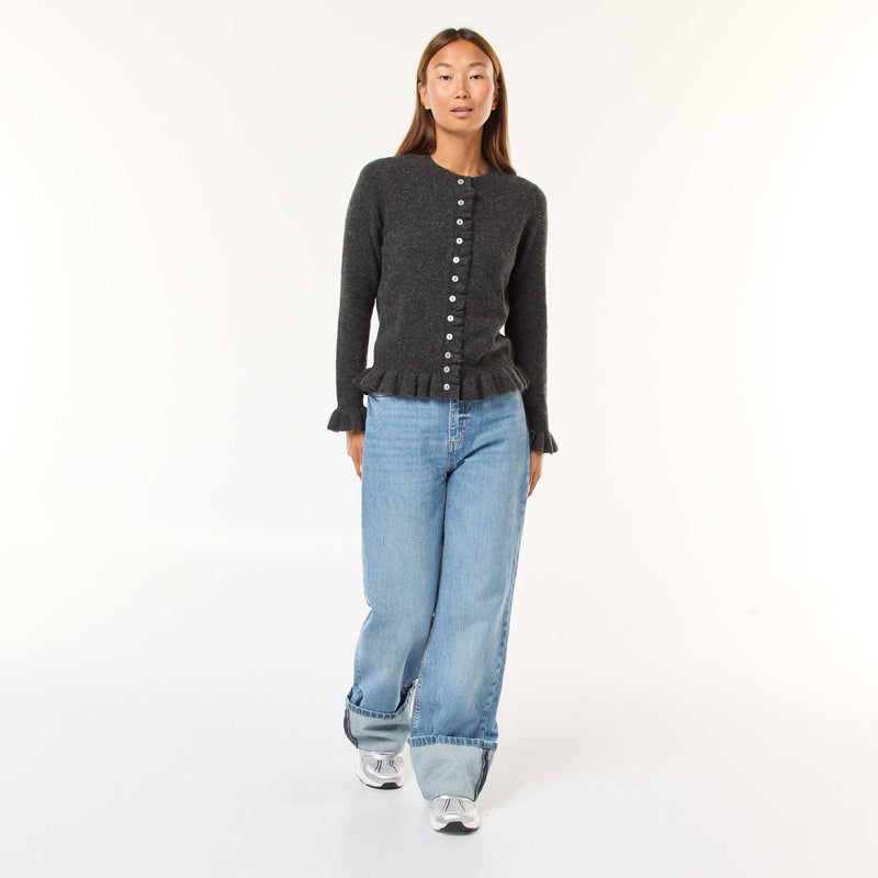 Gilet mouliné avec détails ondulés