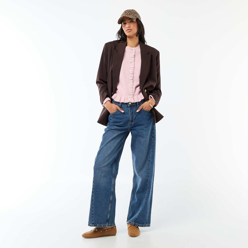 Gilet mouliné avec détails ondulés