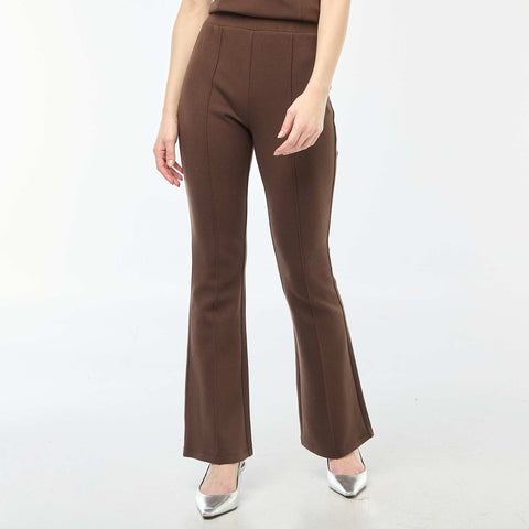 Pantalon coupe flare en molleton léger