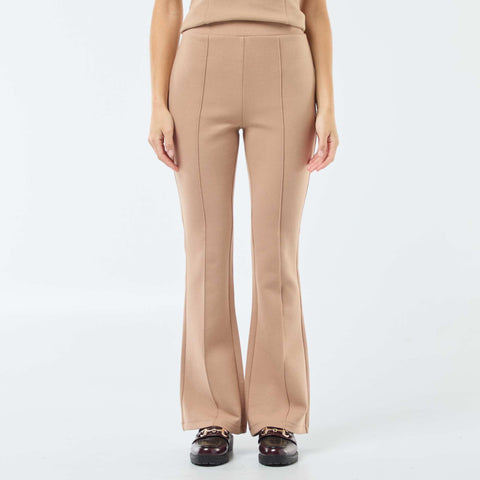 Pantalon coupe flare en molleton léger