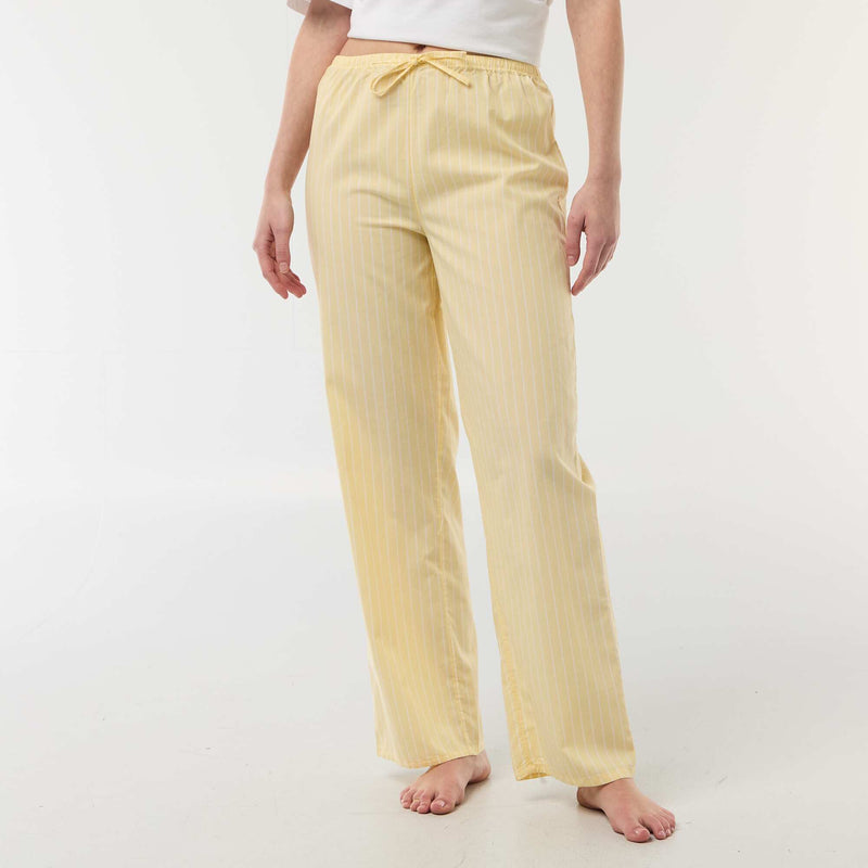 Pantalon de pyjama en popeline rayé