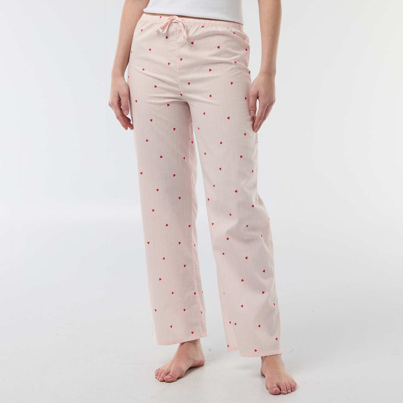 Pantalon de pyjama en popeline rayé