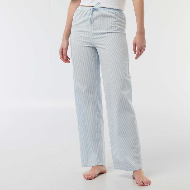 Pantalon de pyjama en popeline rayé