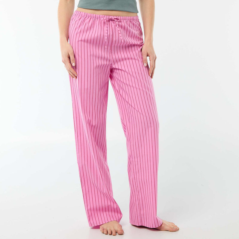 Pantalon de pyjama en popeline rayé