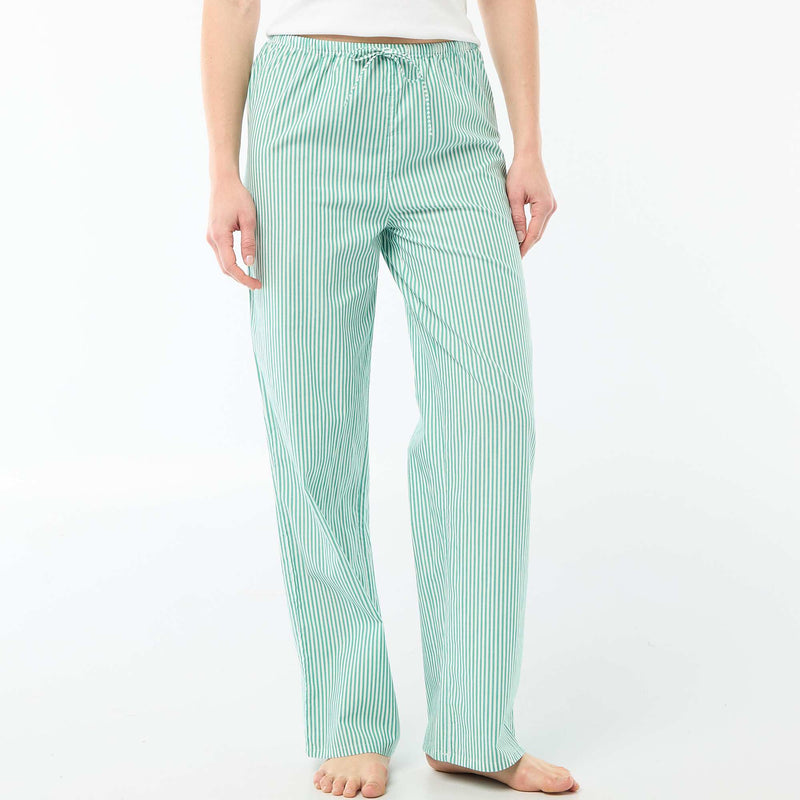 Pantalon de pyjama en popeline rayé