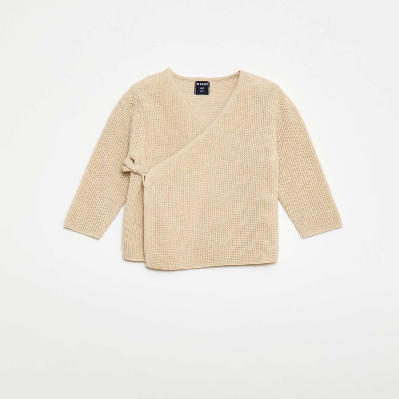 Ensemble gilet cache cœur + legging en maille - 2 pièces
