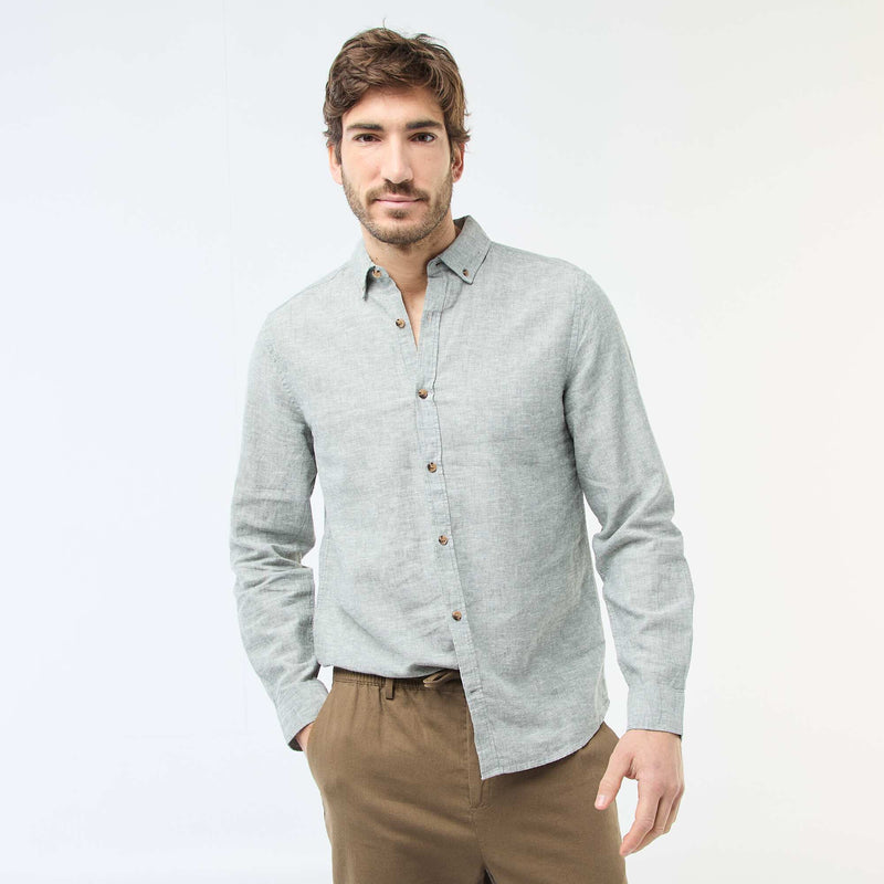Chemise en lin mélangé