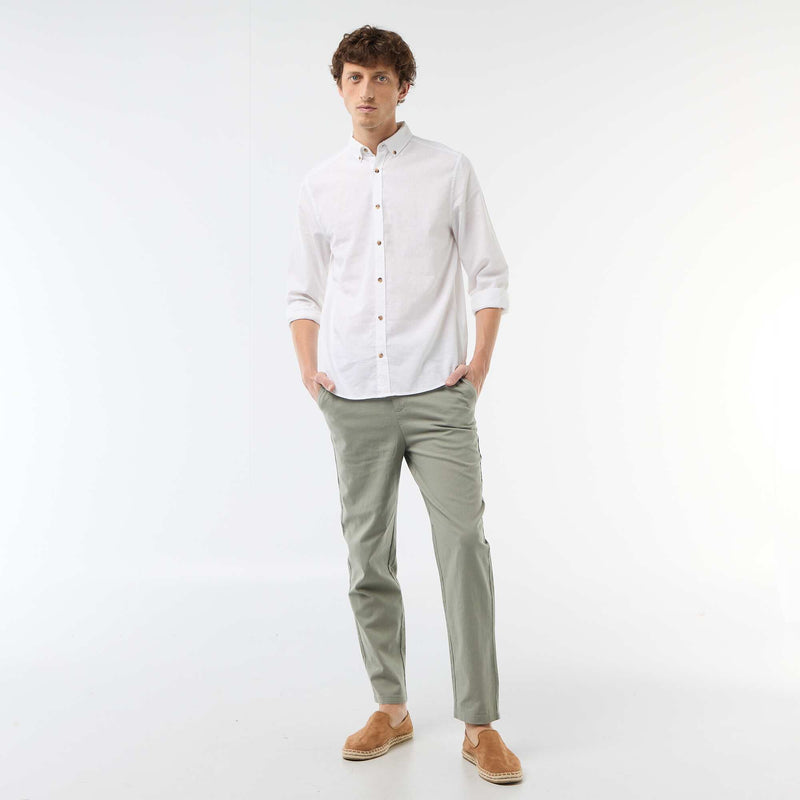 Chemise en lin mélangé