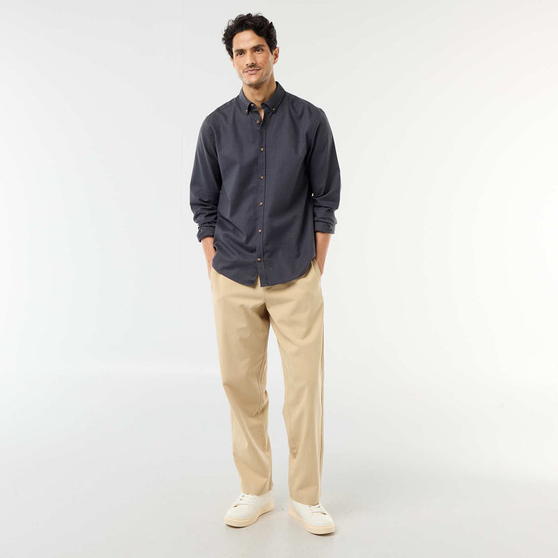 Chemise en lin mélangé