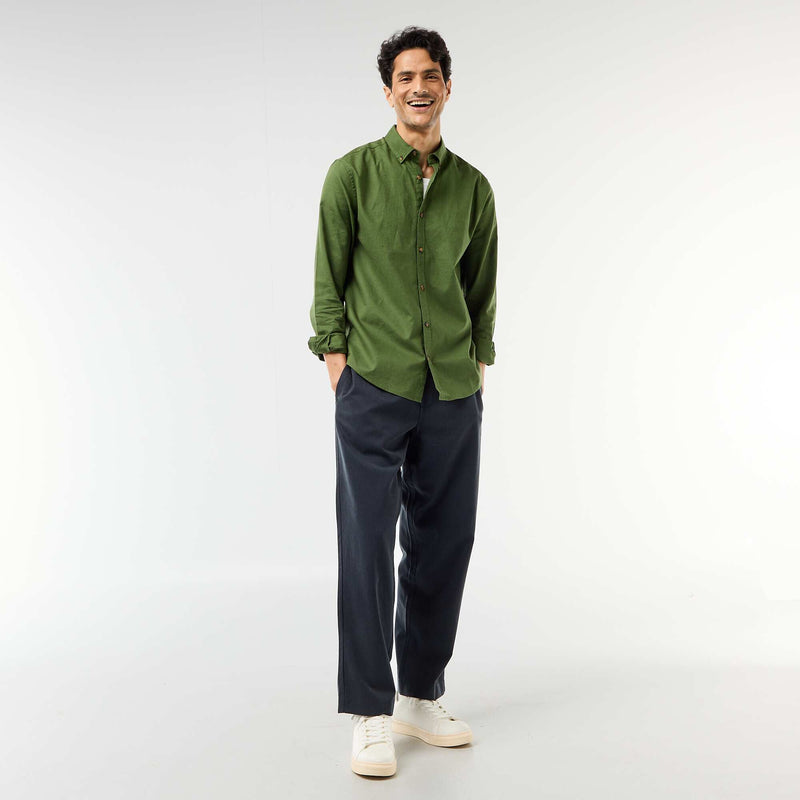 Chemise en lin mélangé
