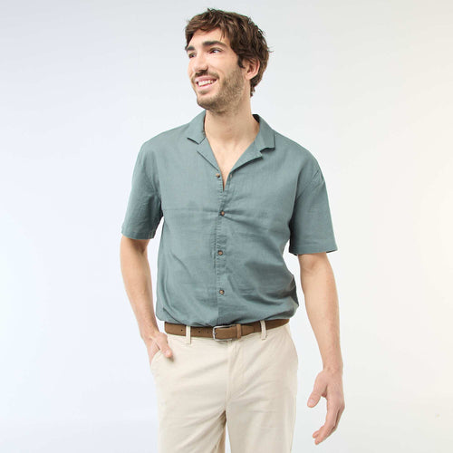 Chemise en lin mélangé