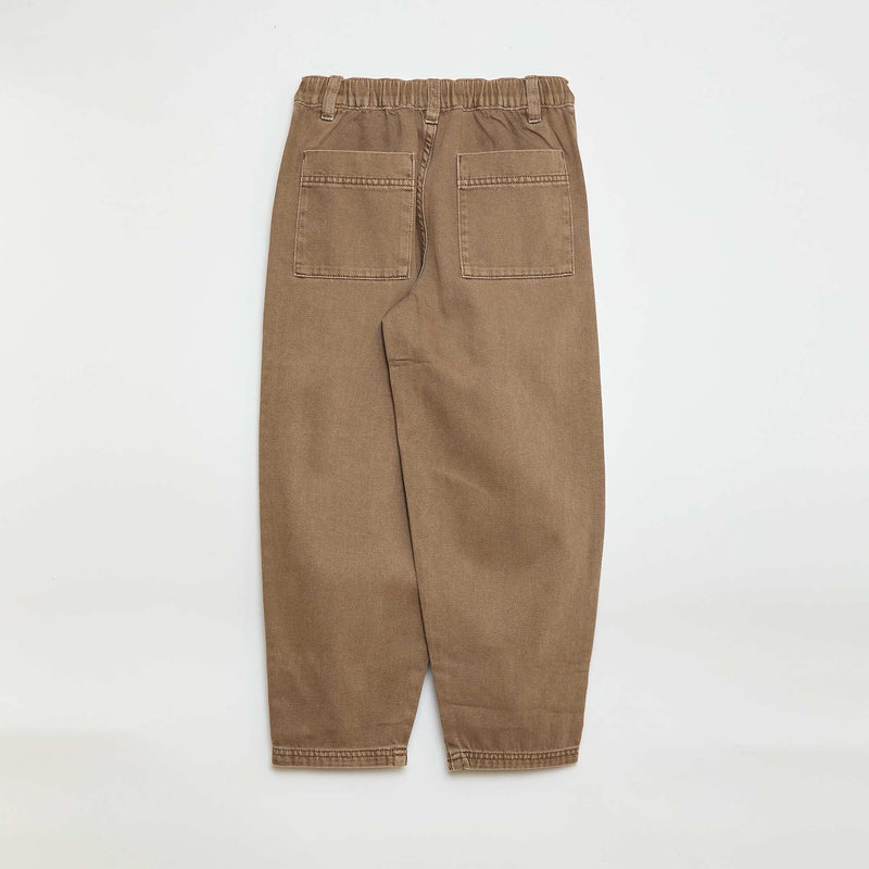 Pantalon denim / jean coupe ballon large