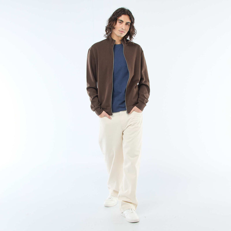 Sweat zippé col montant