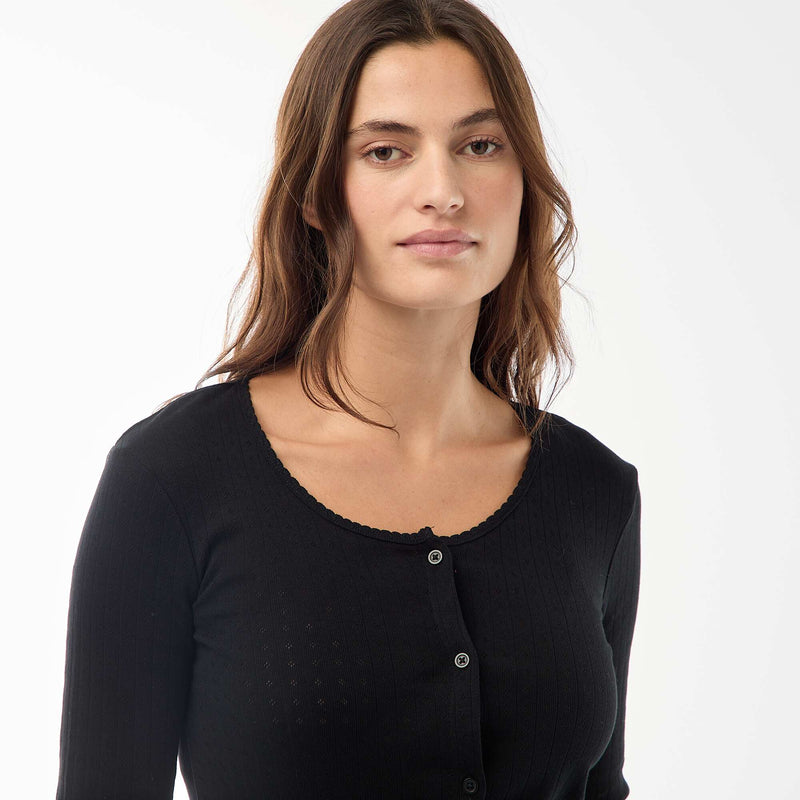 Pyjama long maille pointelle - 2 pièces