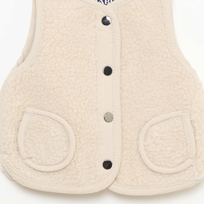 Gilet sans manches effet moutonné