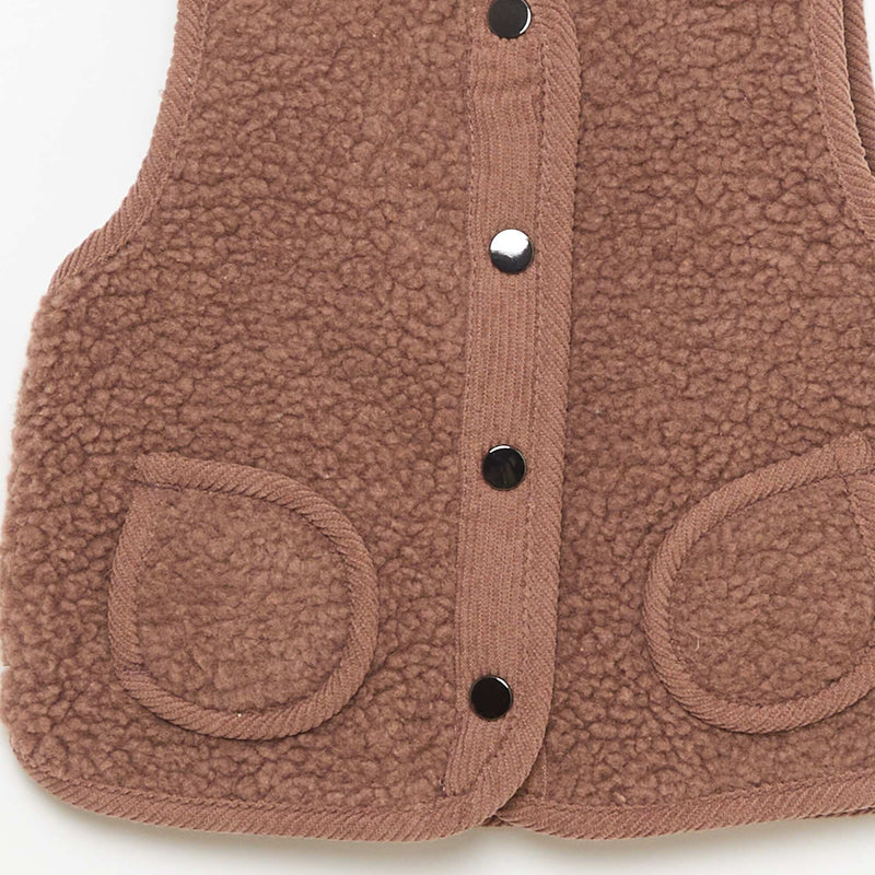 Gilet sans manches effet moutonné