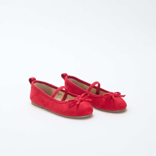 Ballerines en suédine à bride