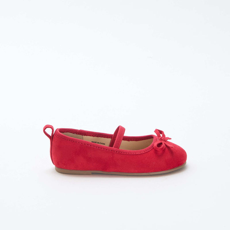 Ballerines en suédine à bride