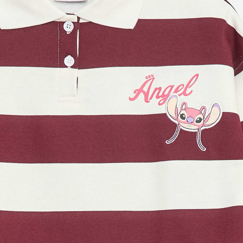 Polo à rayures imprimé 'Angel' 'Disney'
