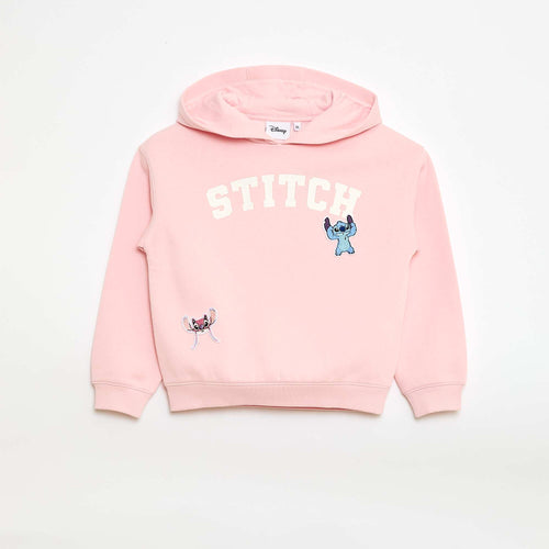 Sweat à capuche imprimé 'Stitch'