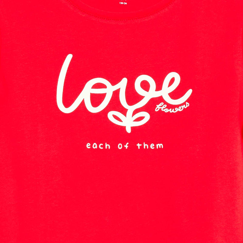 T-shirt imprimé message à manches courtes