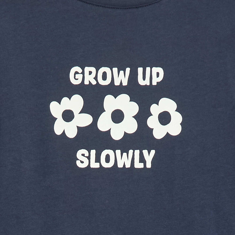 T-shirt imprimé message à manches courtes