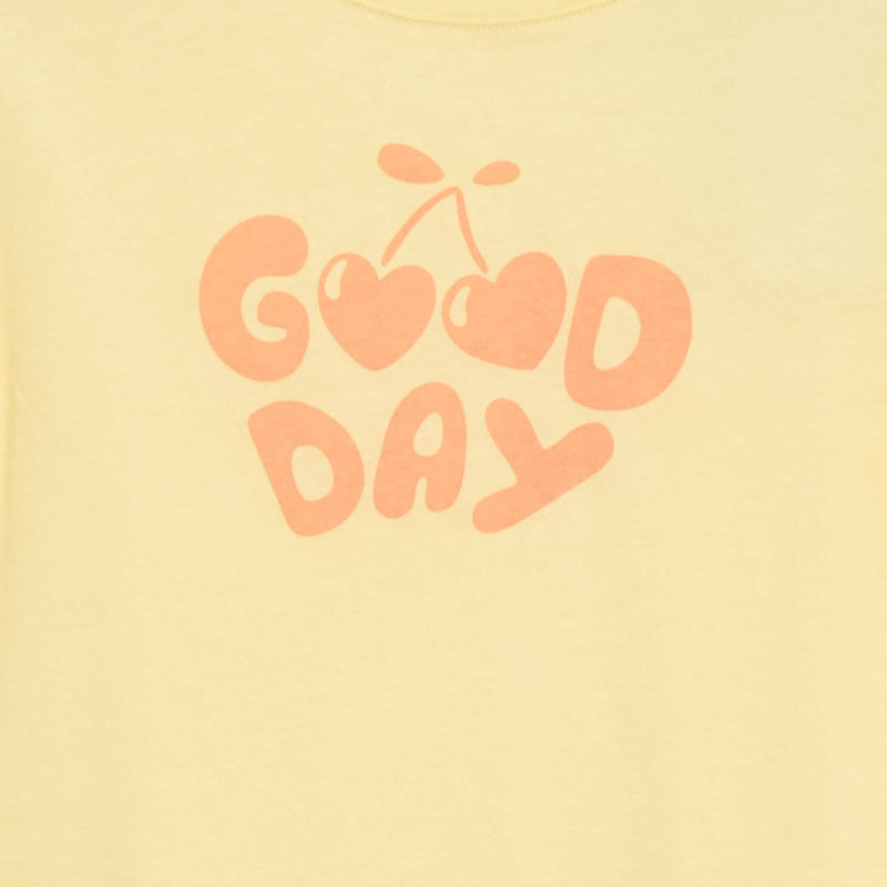 T-shirt imprimé message à manches courtes