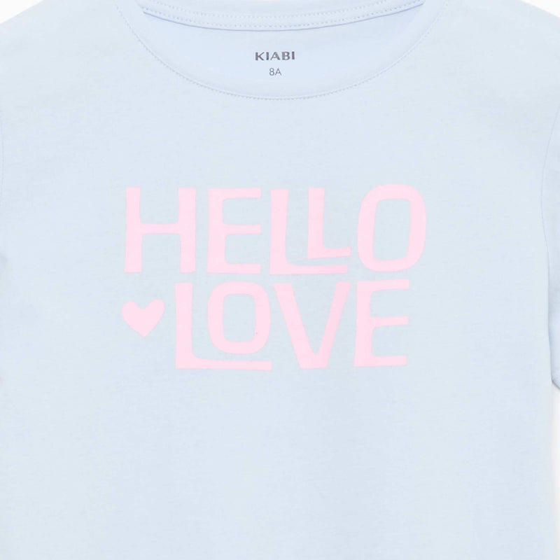 T-shirt imprimé message à manches courtes