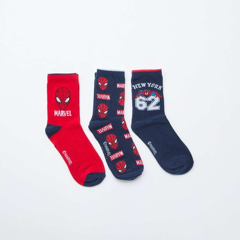 Lot de 3 paires de chaussettes 'Spiderman'