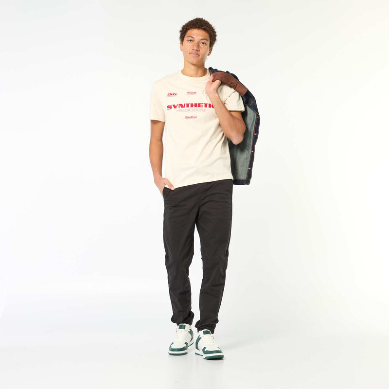 T-shirt imprimé en coton uni