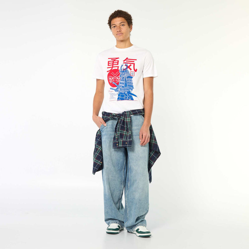 T-shirt imprimé en coton uni