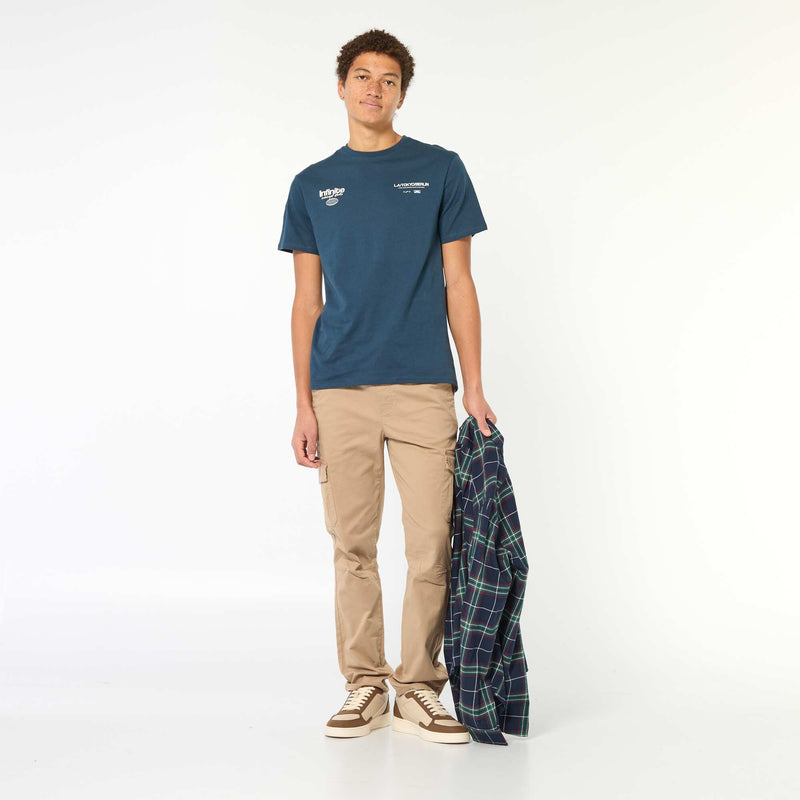 T-shirt imprimé en coton uni