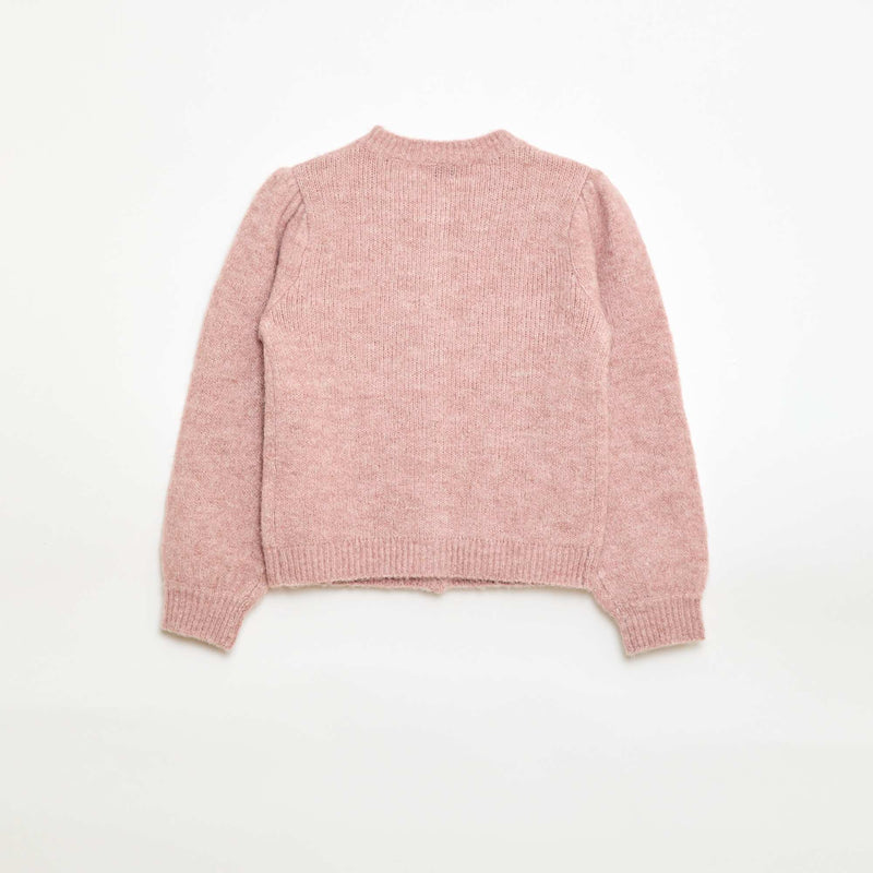 Gilet en maille pointelle